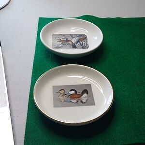 Vintage Federal Duck Stamp Design 1974-1975, 1982 Porcelain Tray Ducks Unlimited